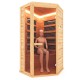Одноместная угловая керамическая инфракрасная сауна из кедра для дома, квартиры или бизнеса